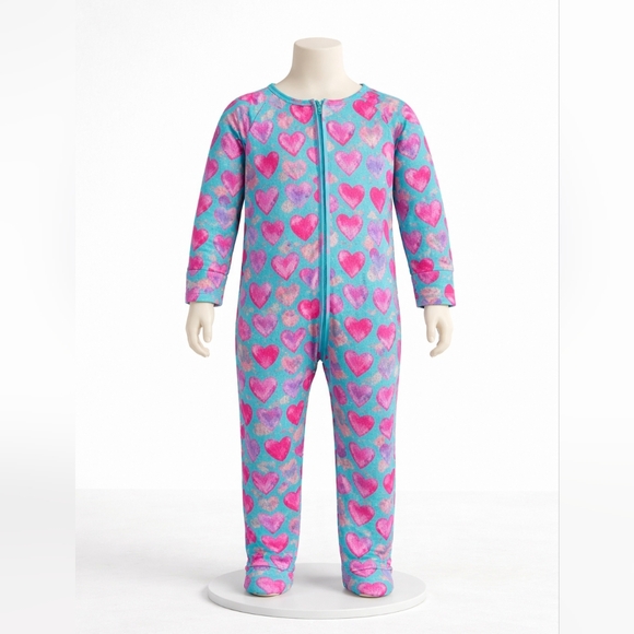 Posh Peanut Other - Ellie's K Pink Heart Kids One Piece